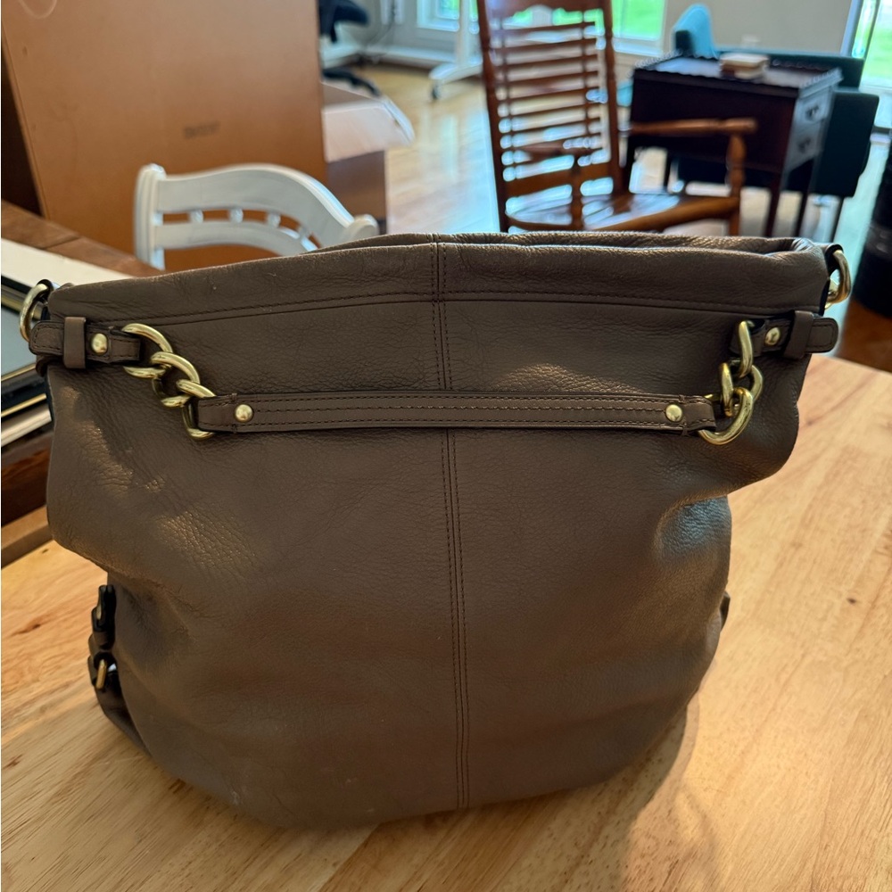 2009 Coach Brooke Tan Leather Hobo Bag